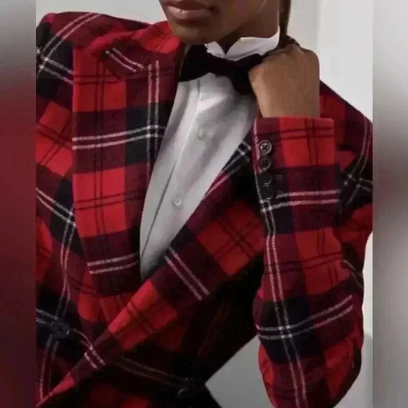 Ralph Lauren Collection Purple Label Jacket Plaid Tartan Blazer Wool Cashmere 12 - Picture 5 of 11